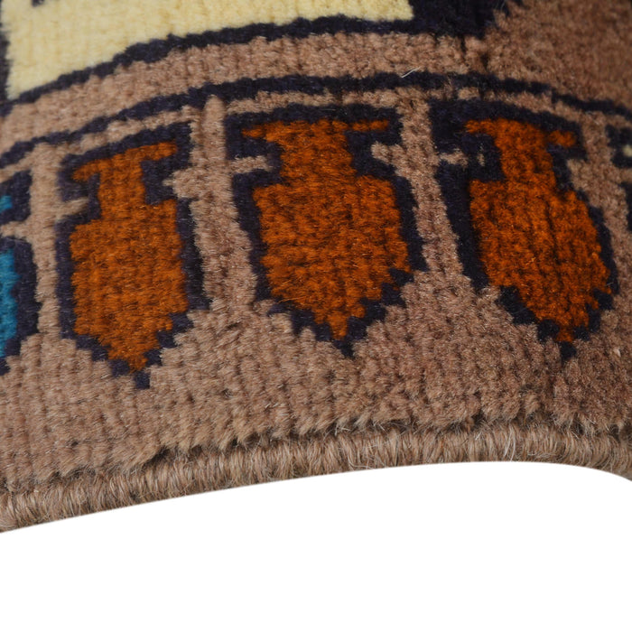 Authentic Afghan Tribal Weapons Carpet 4.1x2.6 ft