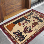 Handcrafted Afghan AK-47 Symbol Rug 2.9x2 ft