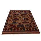 Collector’s Afghan War Weapons Rug 6x4.4 ft