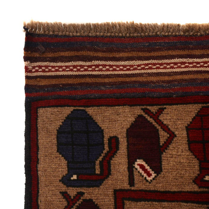 Collector’s Afghan War Weapons Rug 6x4.4 ft