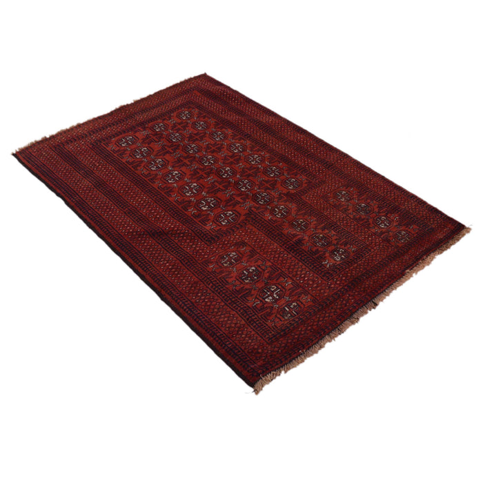 Afghan Prayer Rug Traditional Weave 4.2x2.9 ft