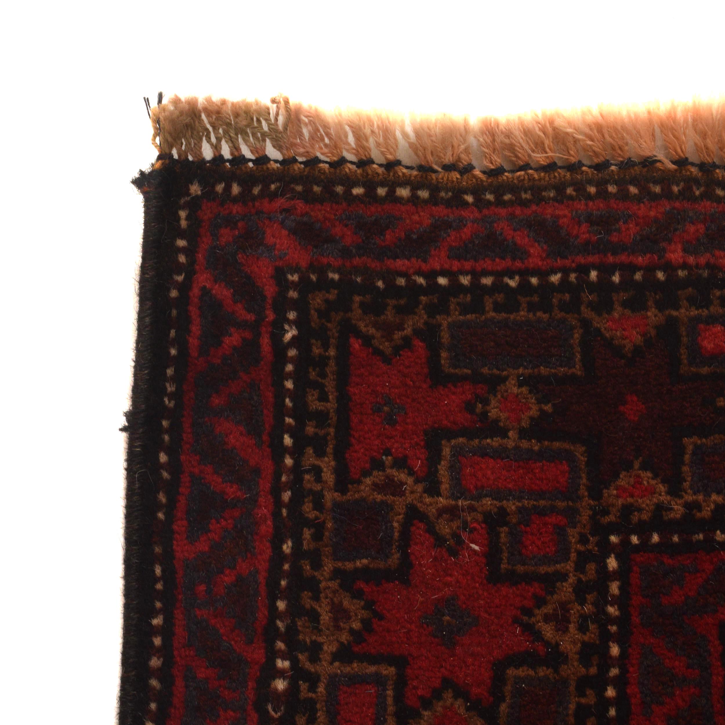 Afghan Nomadic Wool Prayer Mat 4.5x2.9 ft