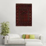Prayer Mat Afghan Loomed Craft 4.6x3 ft