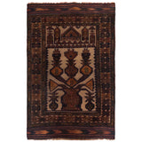 Handmade Afghan Prayer Rug Piece 4.2x2.6 ft