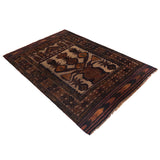 Handmade Afghan Prayer Rug Piece 4.2x2.6 ft