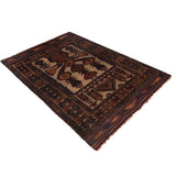 Handmade Afghan Prayer Rug Piece 4.2x2.6 ft