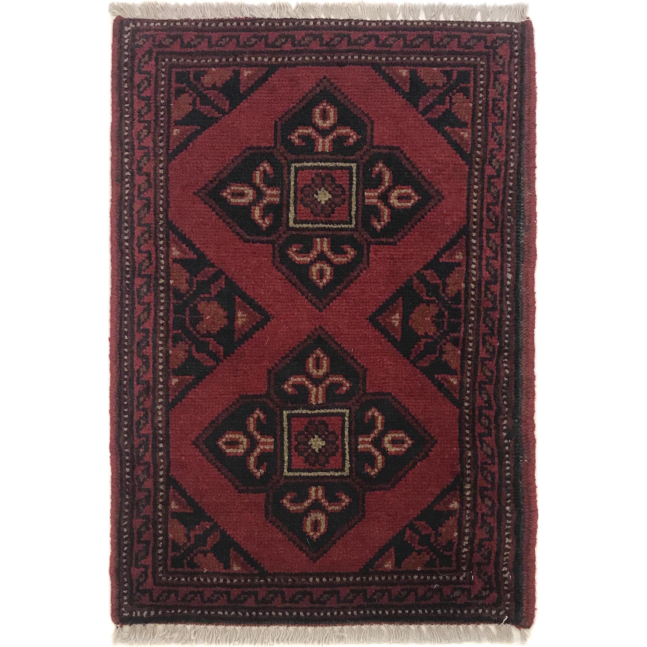 Decorative Handwoven Entry Rug 2.1x1.4 ft