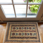 Tribal Wool Afghan Mini Doormat 2x1.4 ft