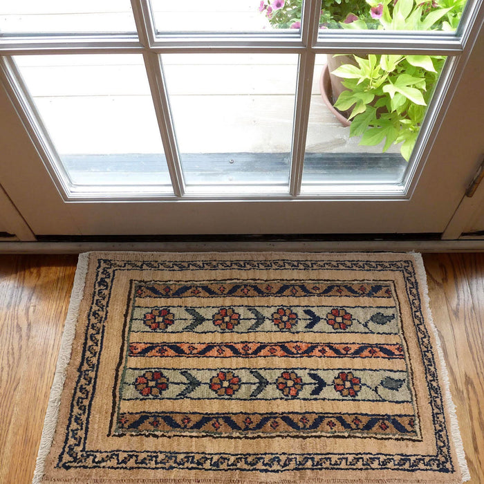 Tribal Wool Afghan Mini Doormat 2x1.4 ft