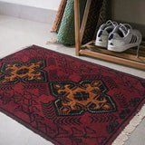 Cozy Woven Wool Threshold Mat 2x1.4 ft
