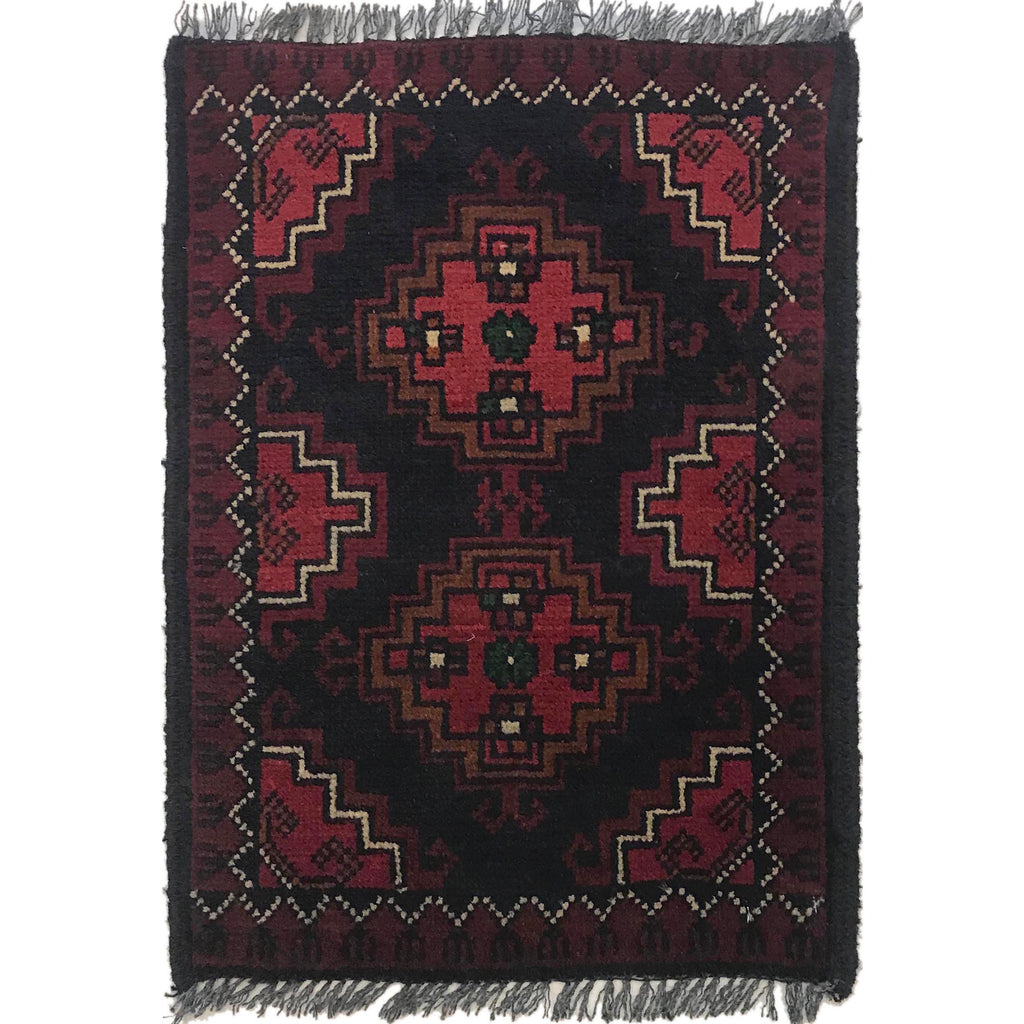 Ethnic Pattern Mini Floor Rug 1.9x1.3 ft