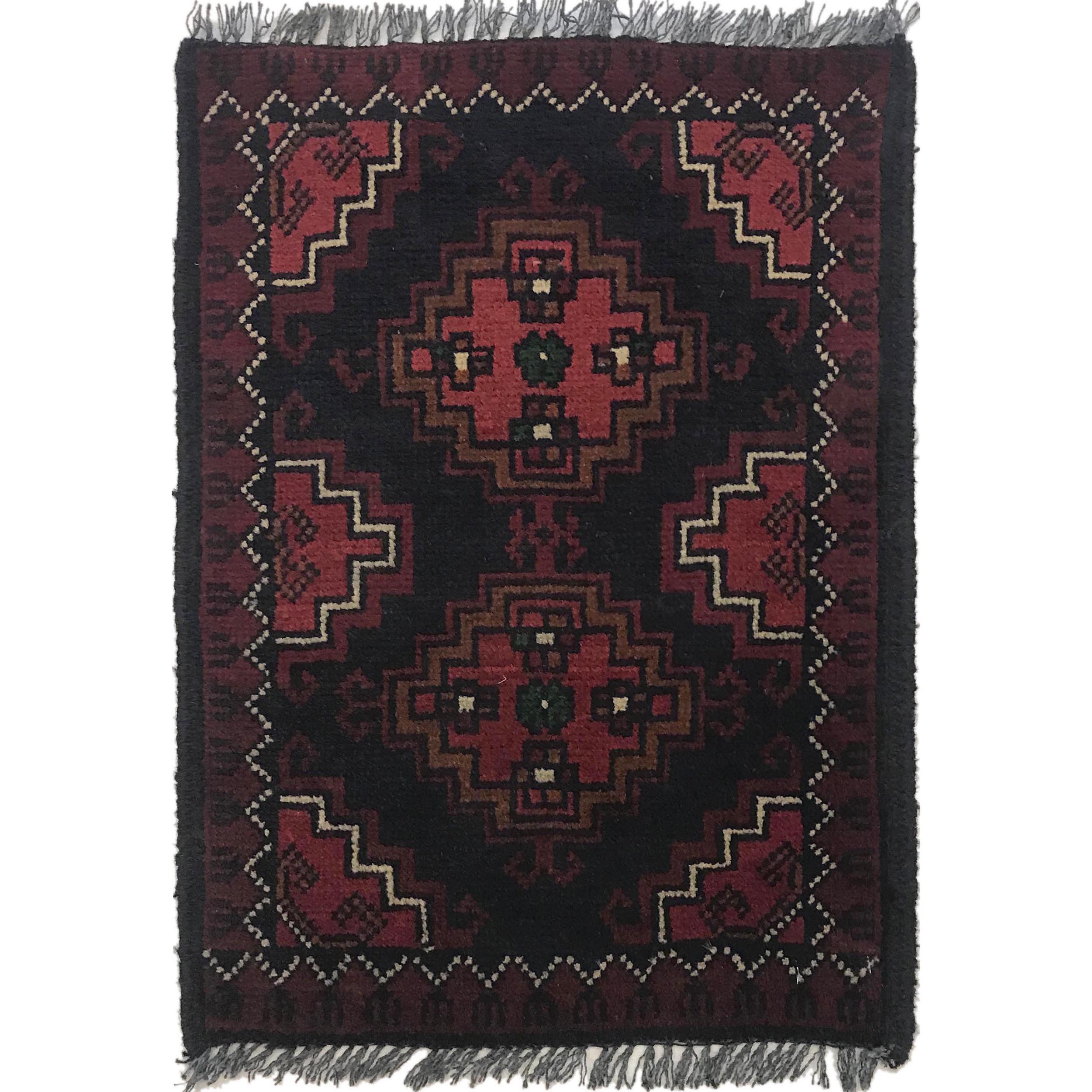 Ethnic Pattern Mini Floor Rug 1.9x1.3 ft