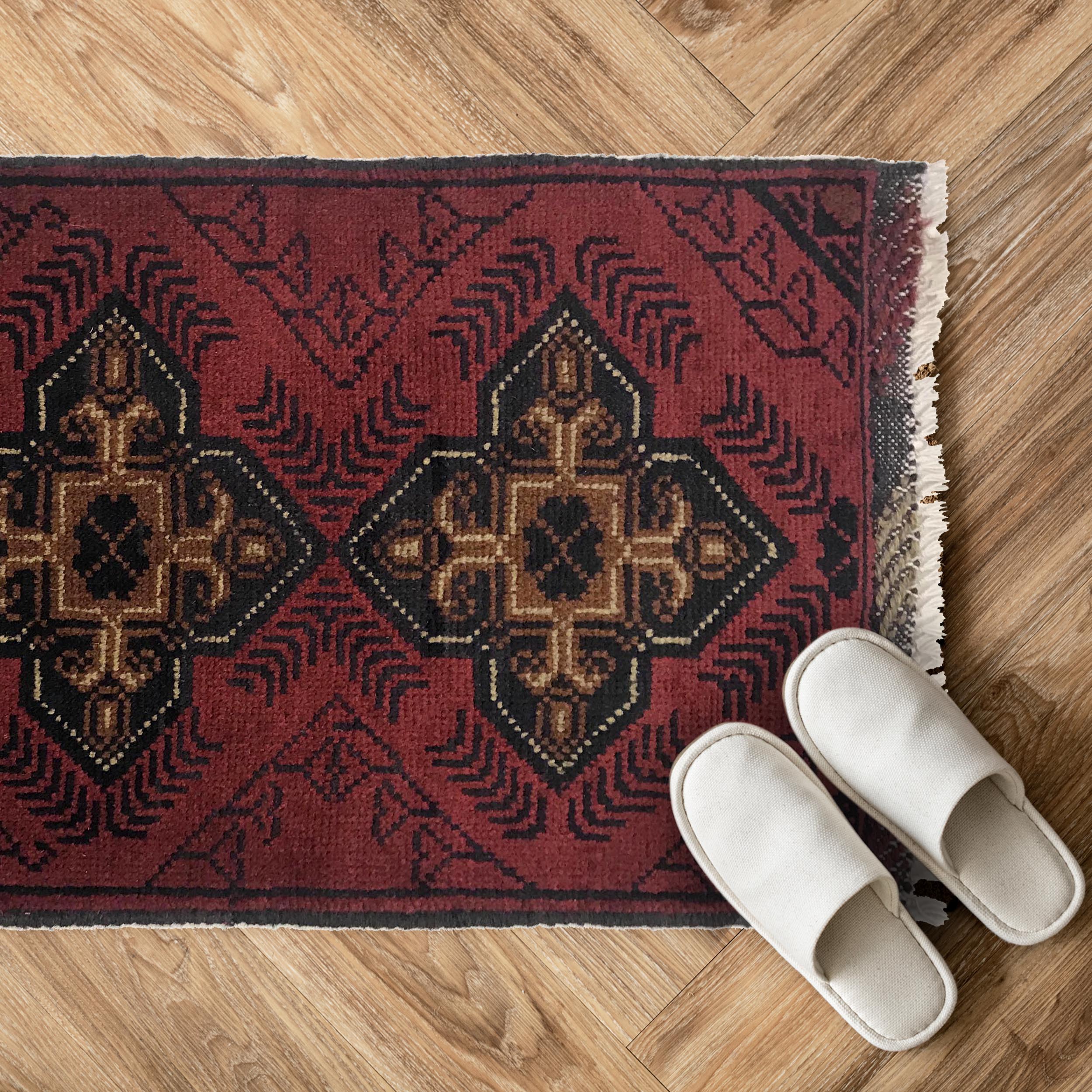 Handloomed Tribal Home Mat 2.2x1.4 ft