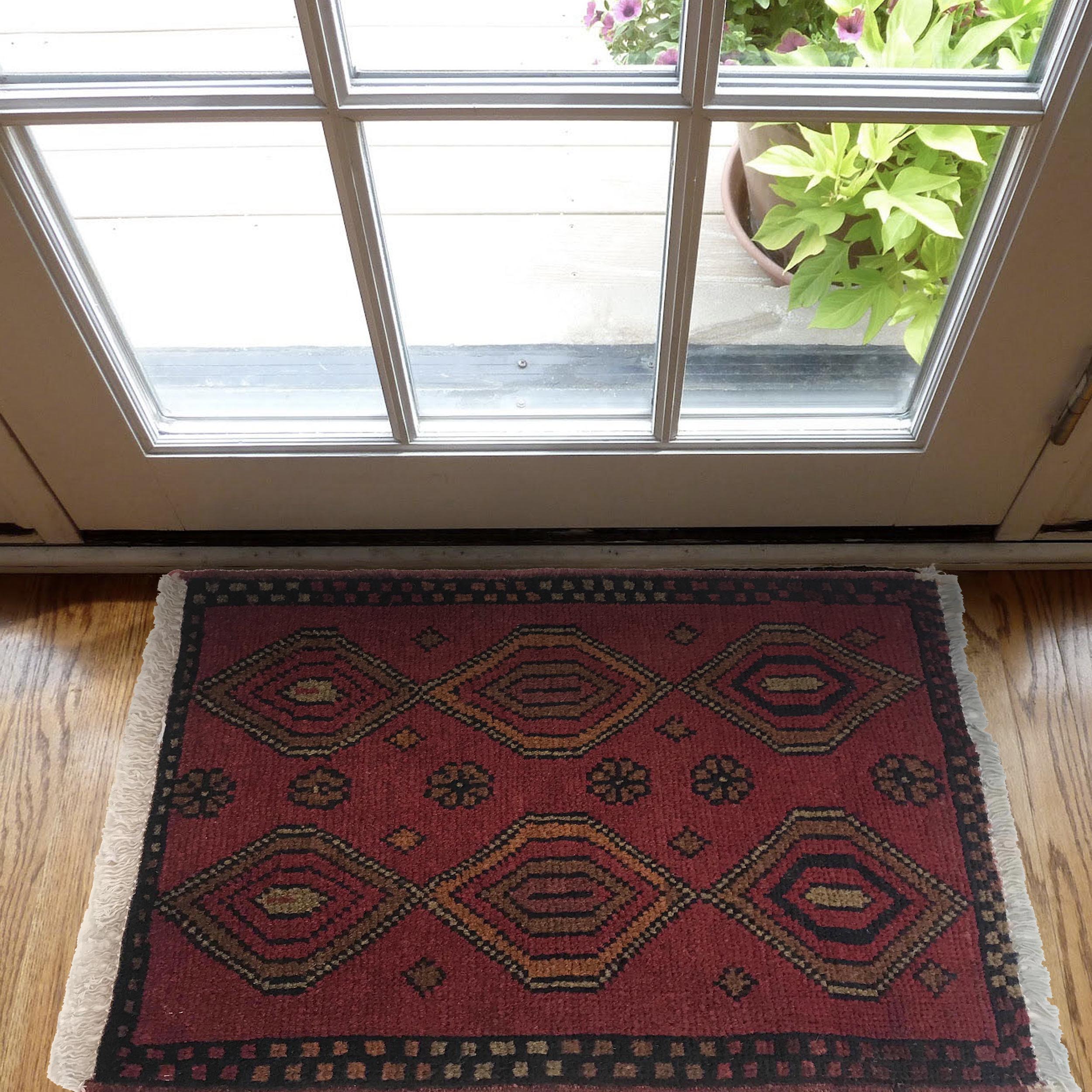 Compact Decorative Door Mat 1.9x1.4 ft
