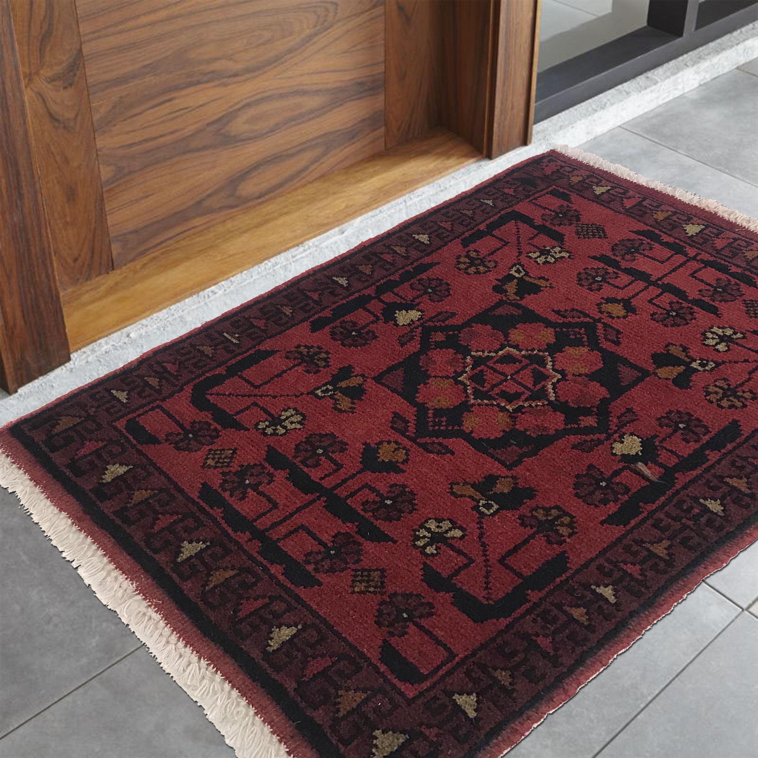 Artisanal Soft Wool Floor Mat 2x1.4 ft