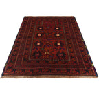 Afghan Nomad Crafted Prayer Rug 3.9x2.8 ft