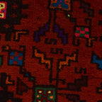 Afghan Nomad Crafted Prayer Rug 3.9x2.8 ft