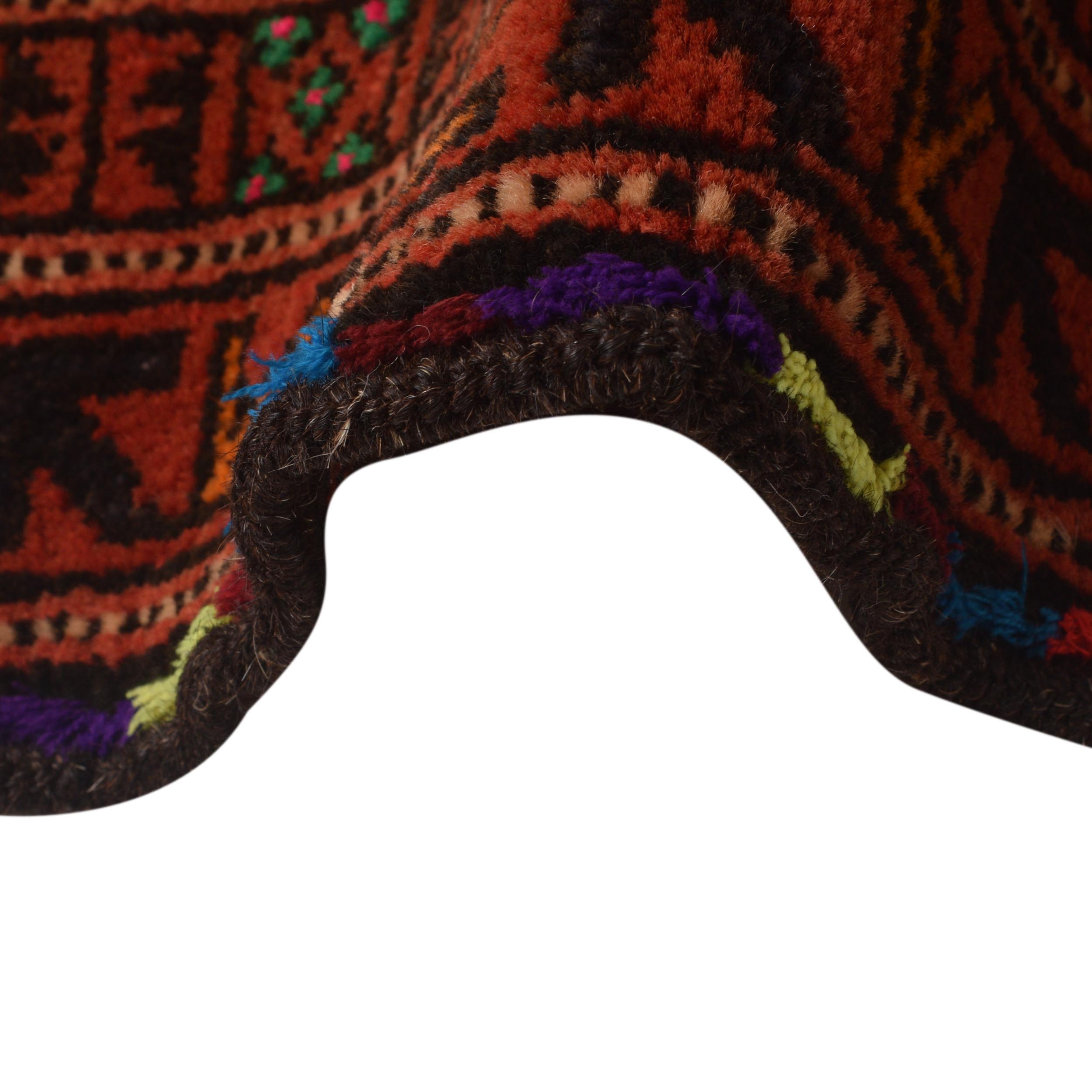 Afghan Nomad Crafted Prayer Rug 3.9x2.8 ft