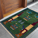Afghan Nomad War AK47 Design Handmade Rug 2.8x2 ft