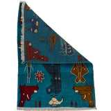 Traditional Afghan War AK47 Weapon Rug 2.9x2 ft