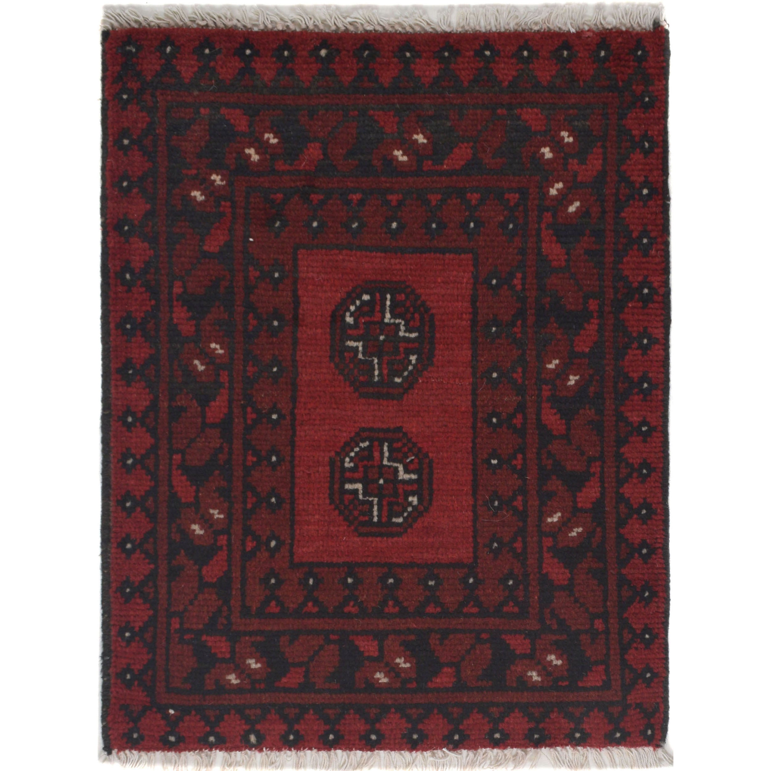 Afghan Handmade Wool Floor Mat 2.1x1.6 ft