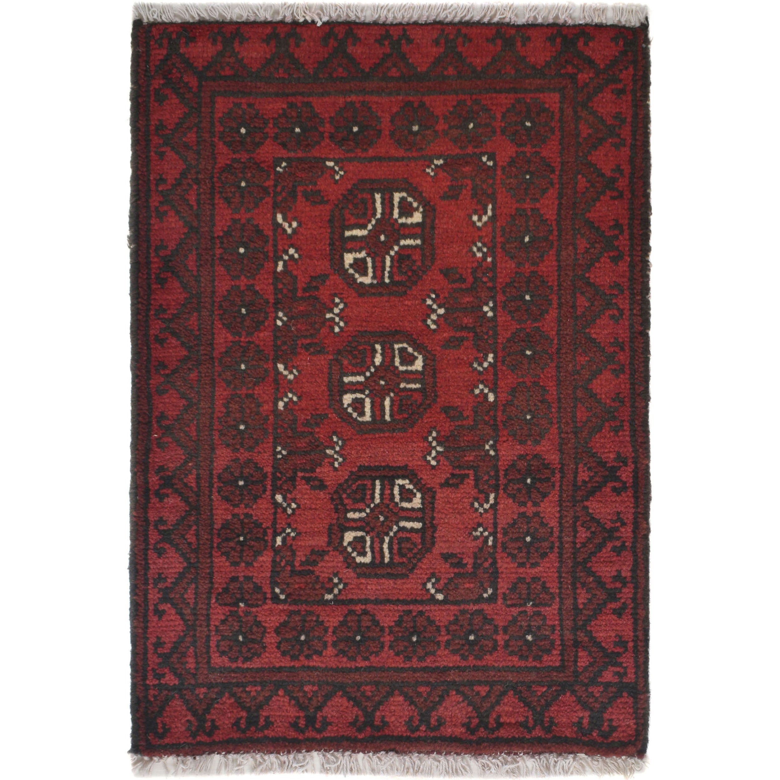 Cozy Nomadic Entry Wool Rug 2.1x1.5 ft