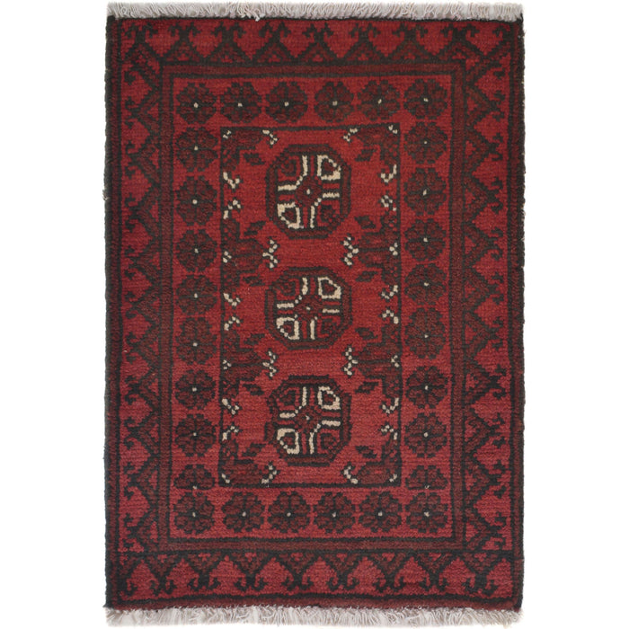 Cozy Nomadic Entry Wool Rug 2.1x1.5 ft