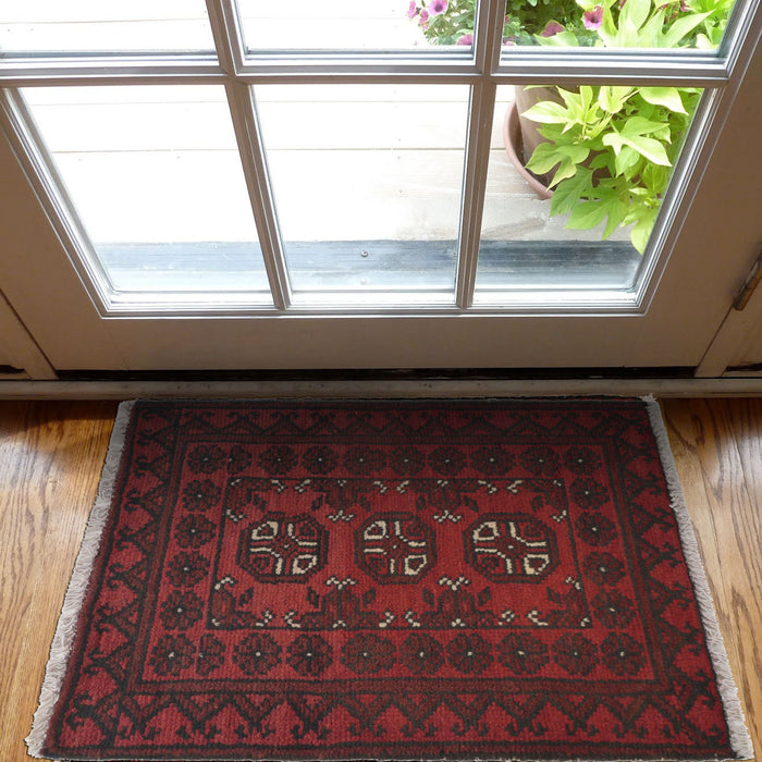 Cozy Nomadic Entry Wool Rug 2.1x1.5 ft
