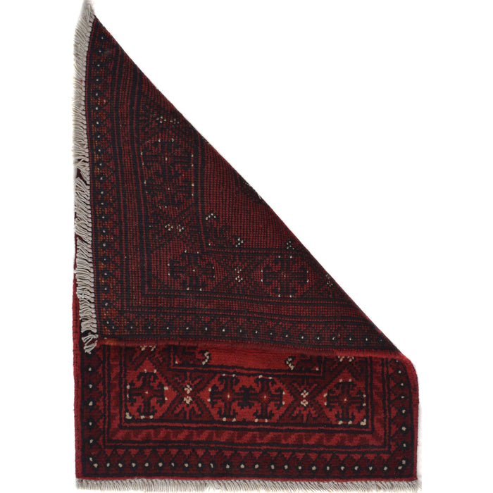 Afghan Wool Tribal Mini Rug 2.2x1.7 ft