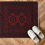 Afghan Artisan Soft Wool Doormat 1.9x1.7 ft