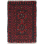 Soft Tribal Wool Entry Rug 2.1x1.5 ft
