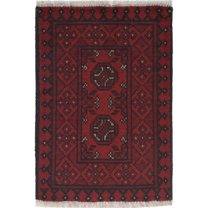 Soft Tribal Wool Entry Rug 2.1x1.5 ft