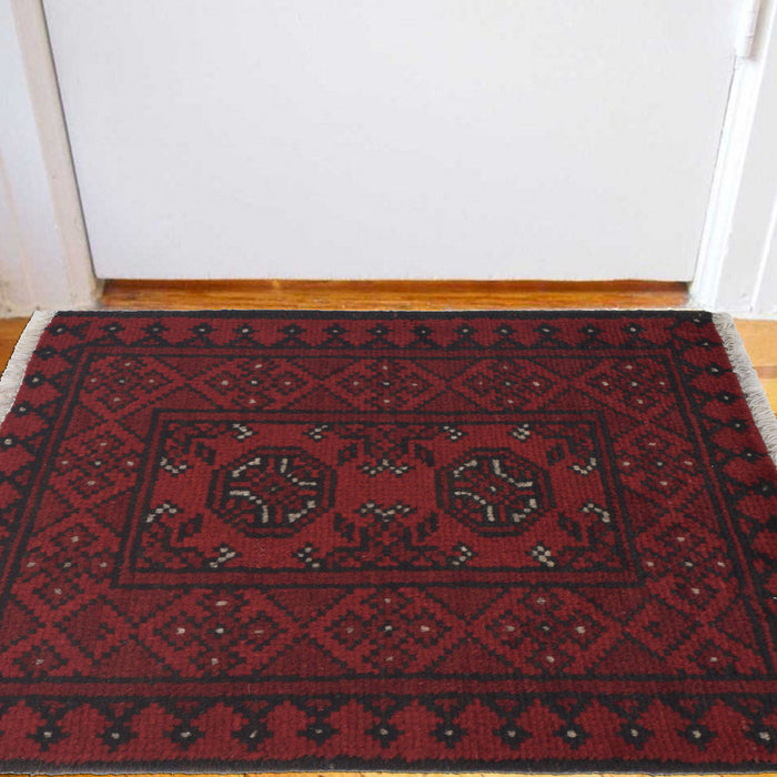 Soft Tribal Wool Entry Rug 2.1x1.5 ft