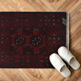 Mini Handcrafted Wool Entry Rug 2.2x1.6 ft