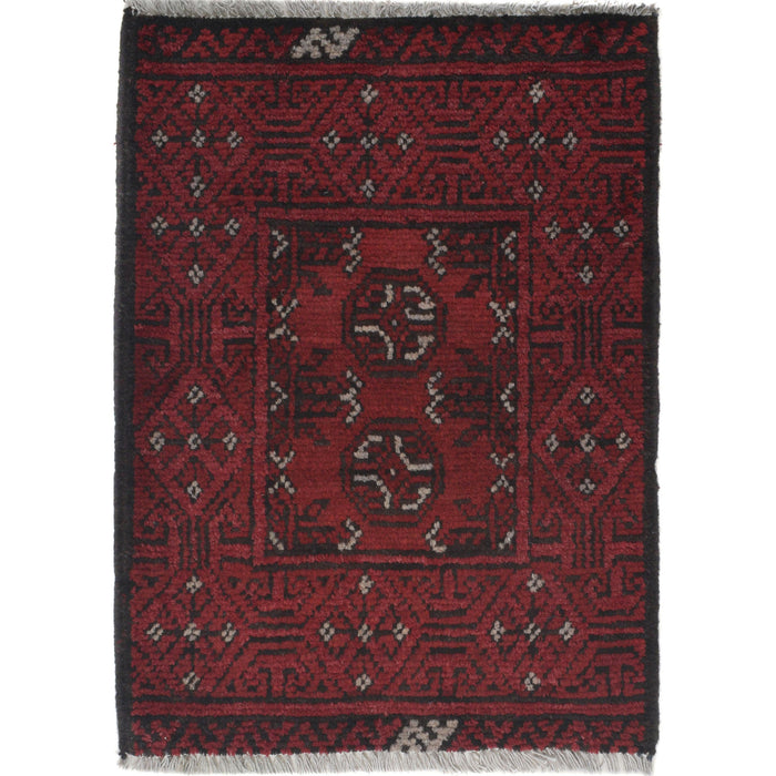 Afghan Wool Woven Entry Rug 2.1x1.6 ft
