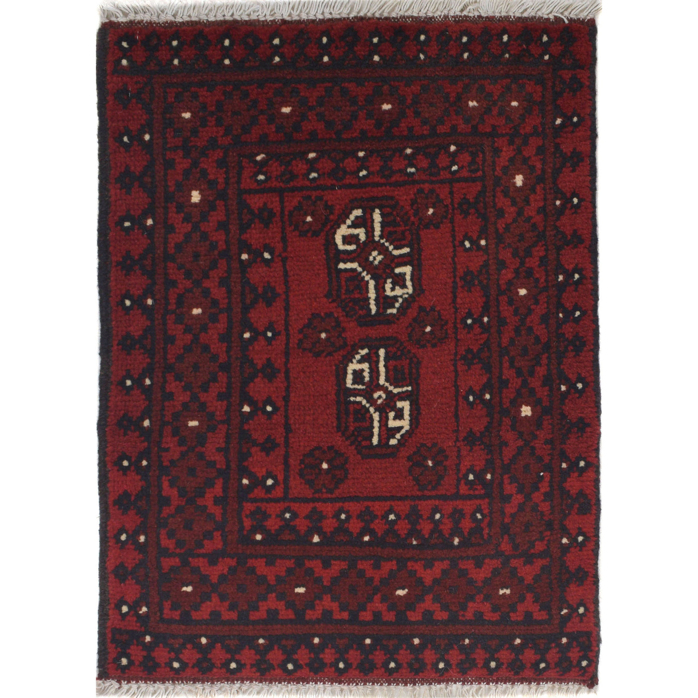 Tribal Handwoven Wool Welcome Mat 2.1x1.5 ft