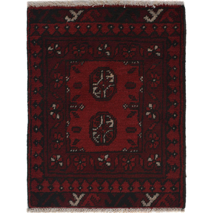 Afghan Wool Mini Entry Rug 2x1.5 ft