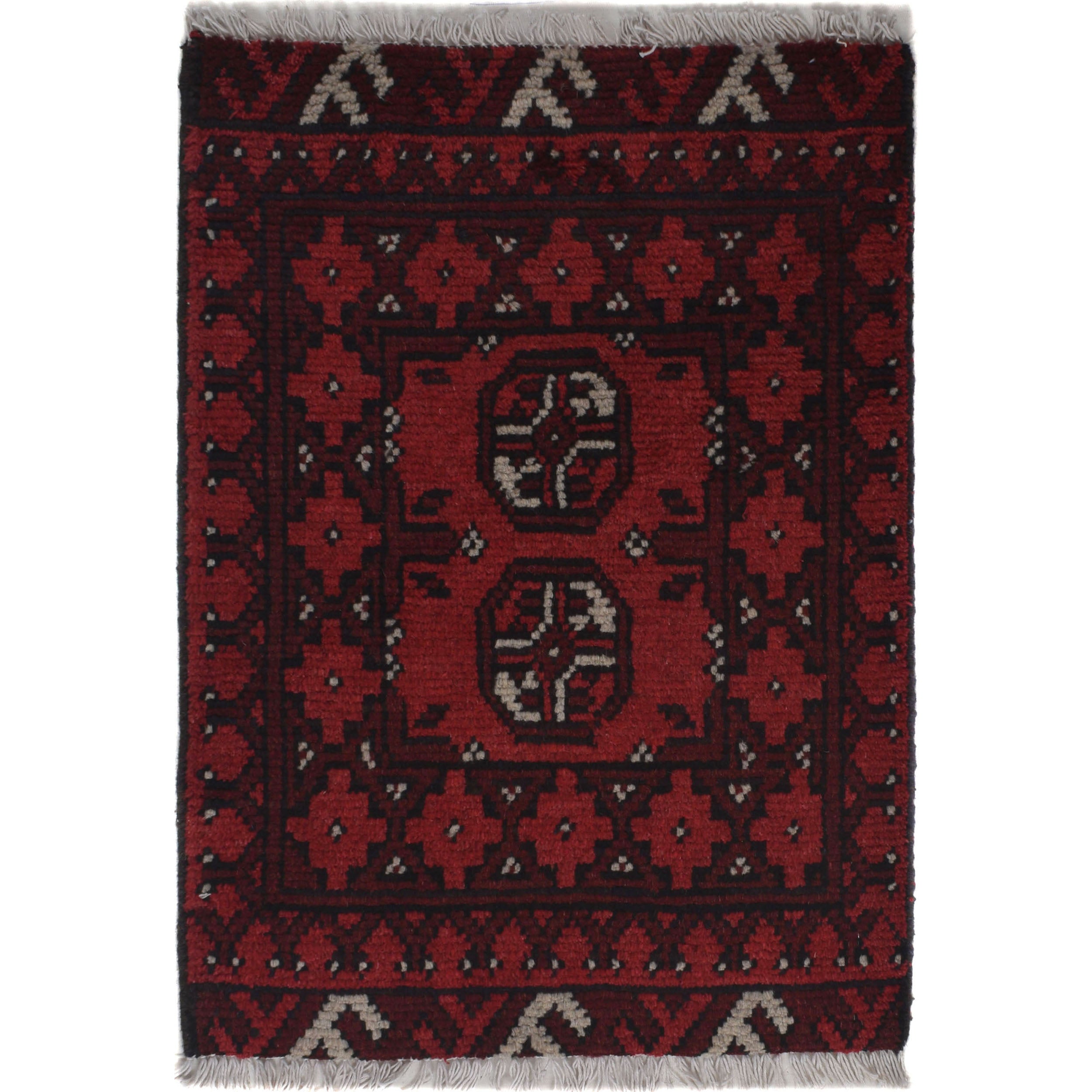 Mini Wool Ethnic Entry Rug 2.2x1.5 ft