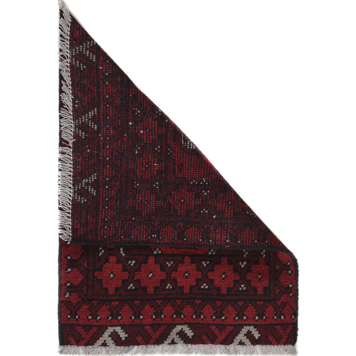 Mini Wool Ethnic Entry Rug 2.2x1.5 ft