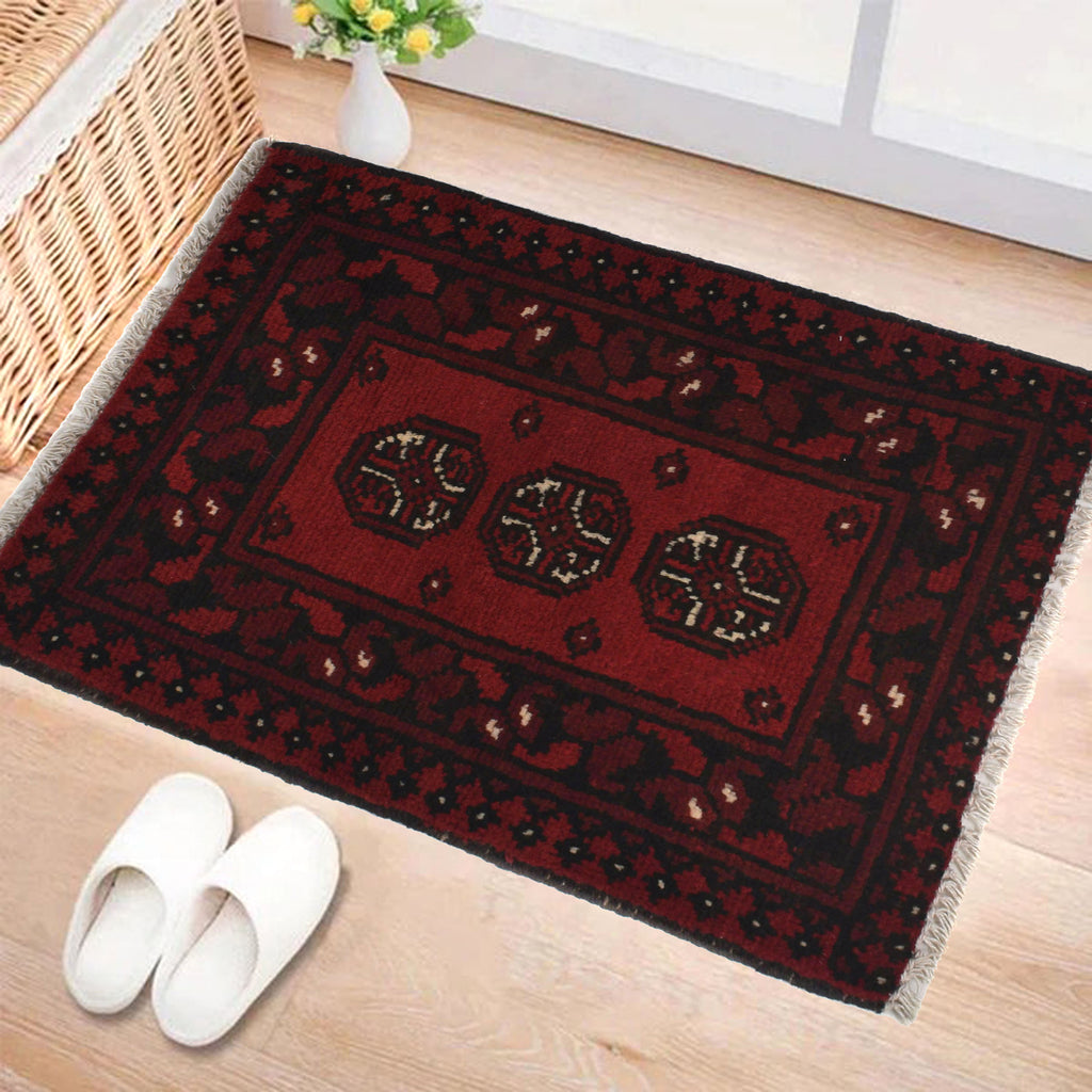 Nomadic Wool Artisan Floor Rug 2.2x1.5 ft