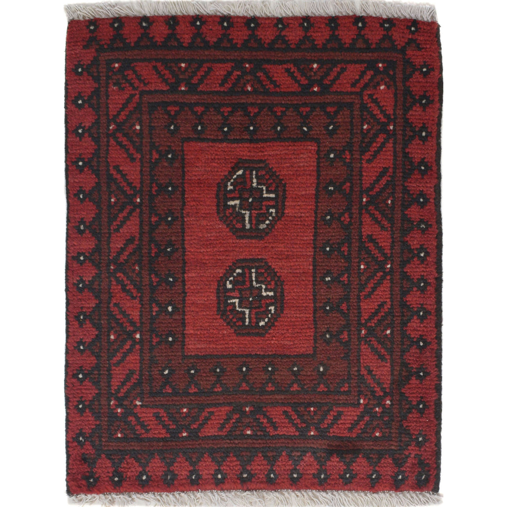 Afghan Handwoven Tribal Mini Rug 2.1x1.6 ft