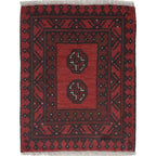 Afghan Handwoven Tribal Mini Rug 2.1x1.6 ft