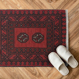 Afghan Handwoven Tribal Mini Rug 2.1x1.6 ft