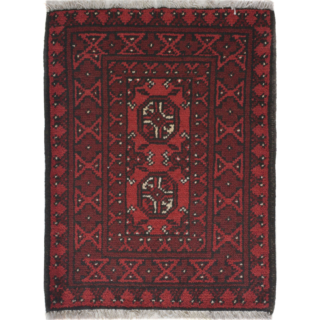 Wool Handmade Afghan Door Mat 2.1x1.7 ft