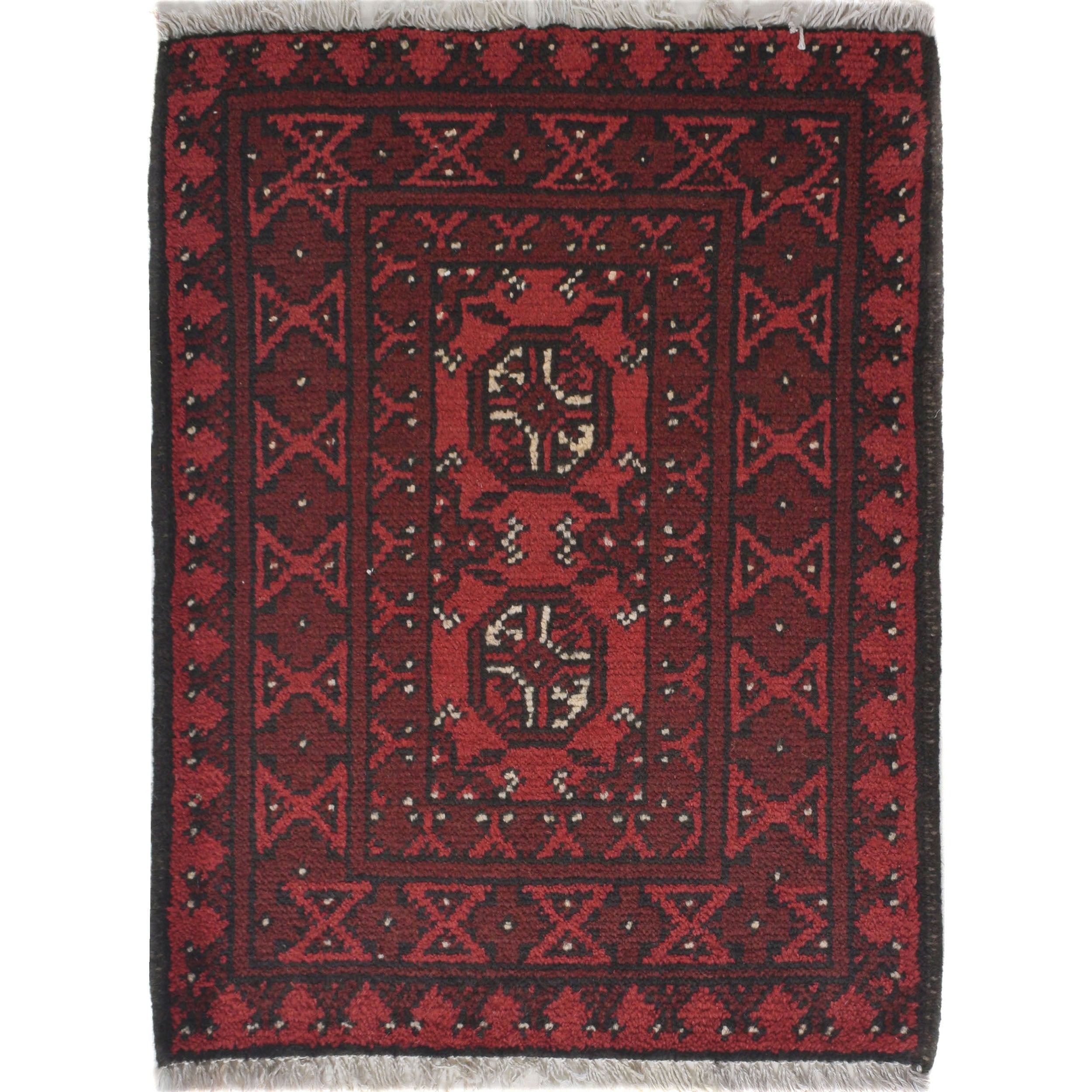 Wool Handmade Afghan Door Mat 2.1x1.7 ft