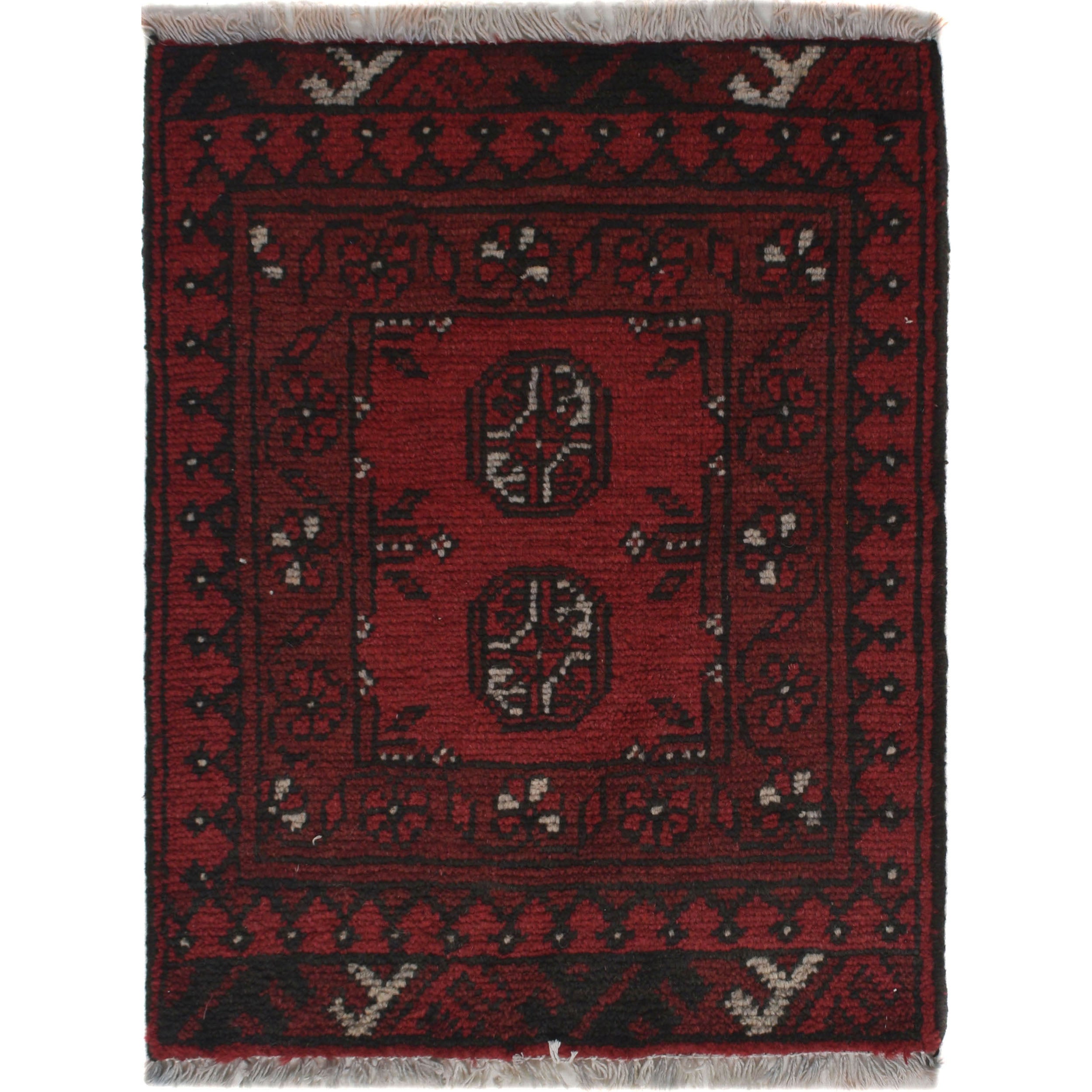 Nomadic Afghan Woven Entry Rug 2x1.6 ft