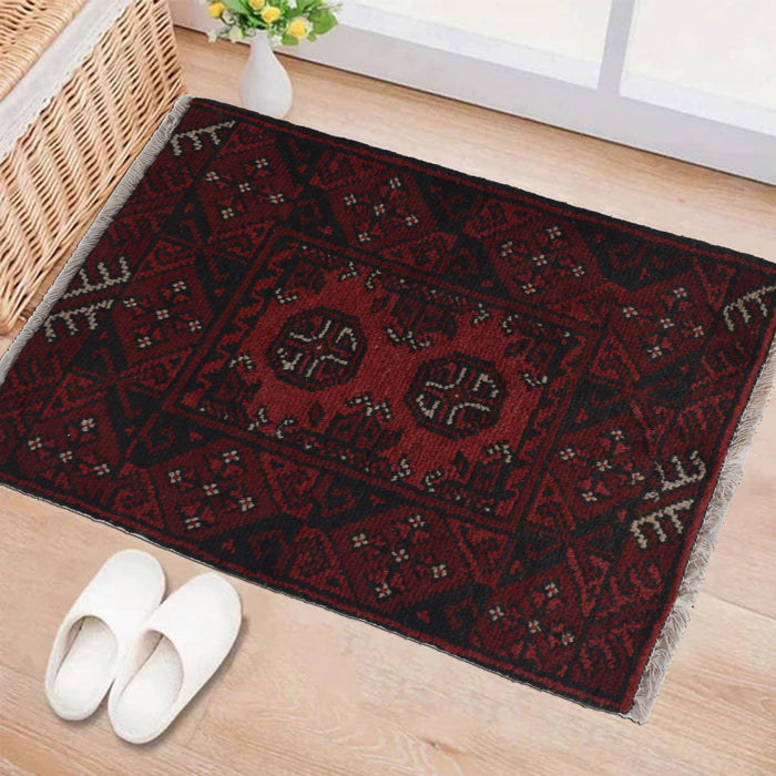 Cozy Wool Afghan Doormat 2.2x1.6 ft