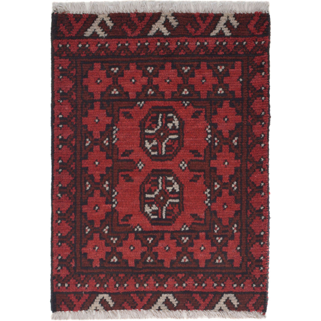 Soft Mini Ethnic Wool Rug 2x1.5 ft