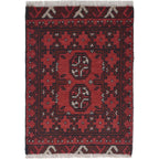 Soft Mini Ethnic Wool Rug 2x1.5 ft