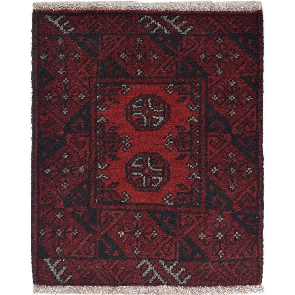 Afghan Nomadic Wool Craft Rug 2x1.6 ft